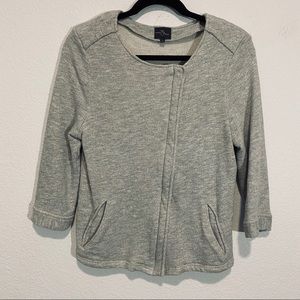 Market & spruce moto styled light grey jacket